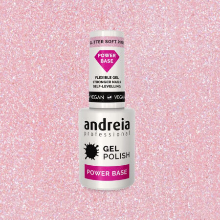 Power Base Glitter Soft Pink (Rosa Leitoso Glitter) - Andreia