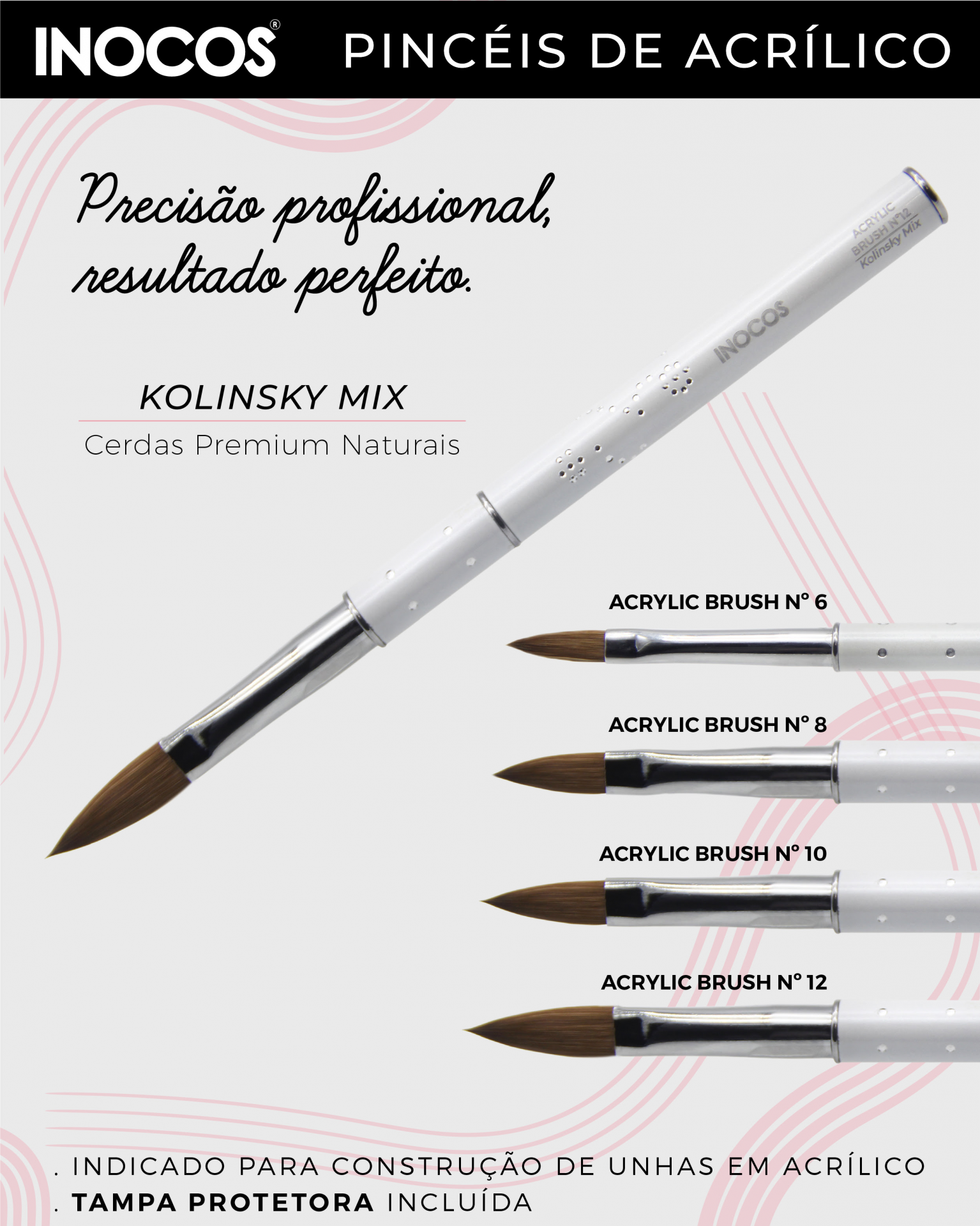 Pincel Acrilico Nº 12 - Kolinsky Premium