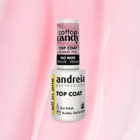 Cotton Candy Top Coat - Rosa Leitoso Andreia