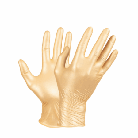Luvas Beauty Luxe tamanho L Gold - 50 unidades