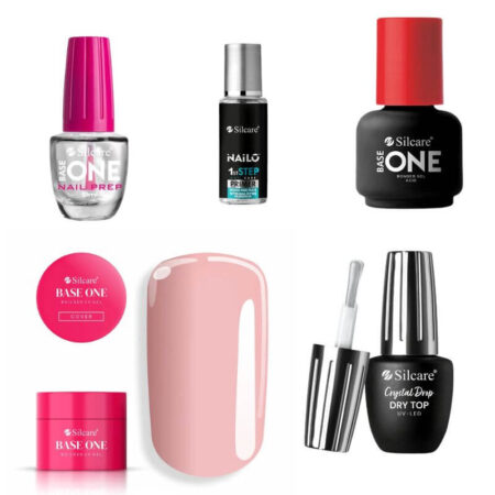 Kit de gel para unhas difíceis - Gel de construção Cover 50g UV Silcare -sem TPO