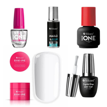Kit de gel para unhas difíceis - Gel de construção Violet Thick 100g UV Silcare - sem TPO