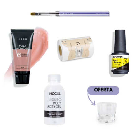 Kit polyacrygel com moldes regular Ref. 55 - Inocos