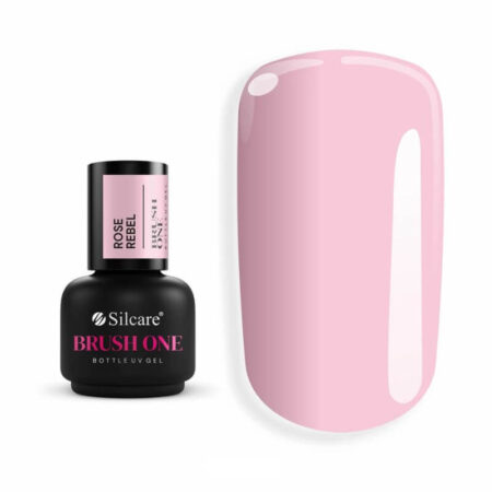 Brush one Bottle Gel - Gel de Construção Rose Rebel (Rosa Claro)15g - Sem Hema e Sem TPO- Silcare