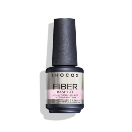 Fiber Base gel Rosa Leitoso Cintilante 15ml - Inocos