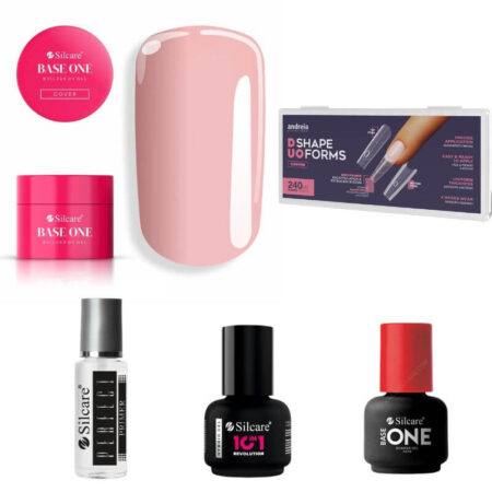 Kit de gel com Moldes Sandwich Coffin Andreia- Gel de construção Cover 50g UV Silcare - sem TPO