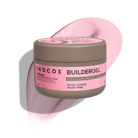 Gel de Construção Creamy Rosa Leitoso Viscosidade Cremosa 50g - Inocos
