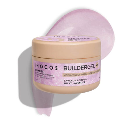 Gel de Construção Shimmer Lavanda Leitoso Média Viscosidade 50g - Inocos